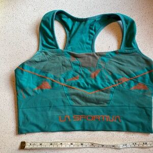 La Sportiva Teal and Orange Sports Bra